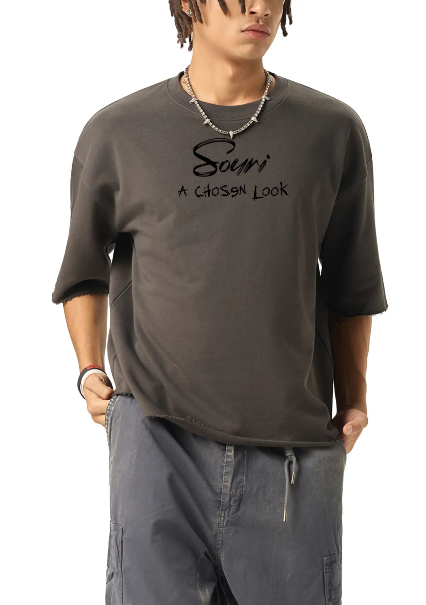 Souri Half-Sleeve Raw Tee