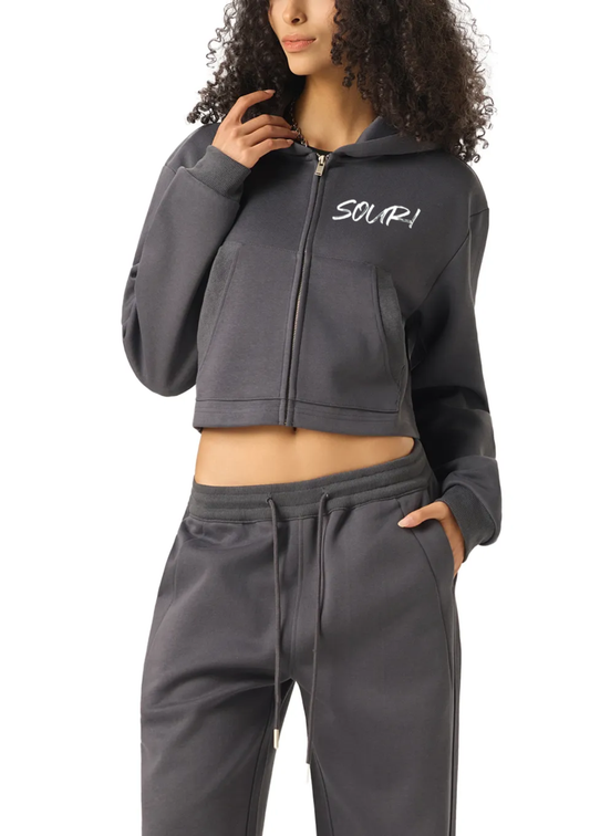 Souri Core Cropped Hoodie